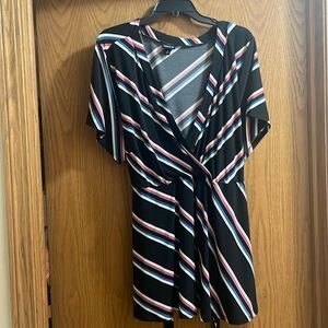 Torrid size 4 surplice striped blouse